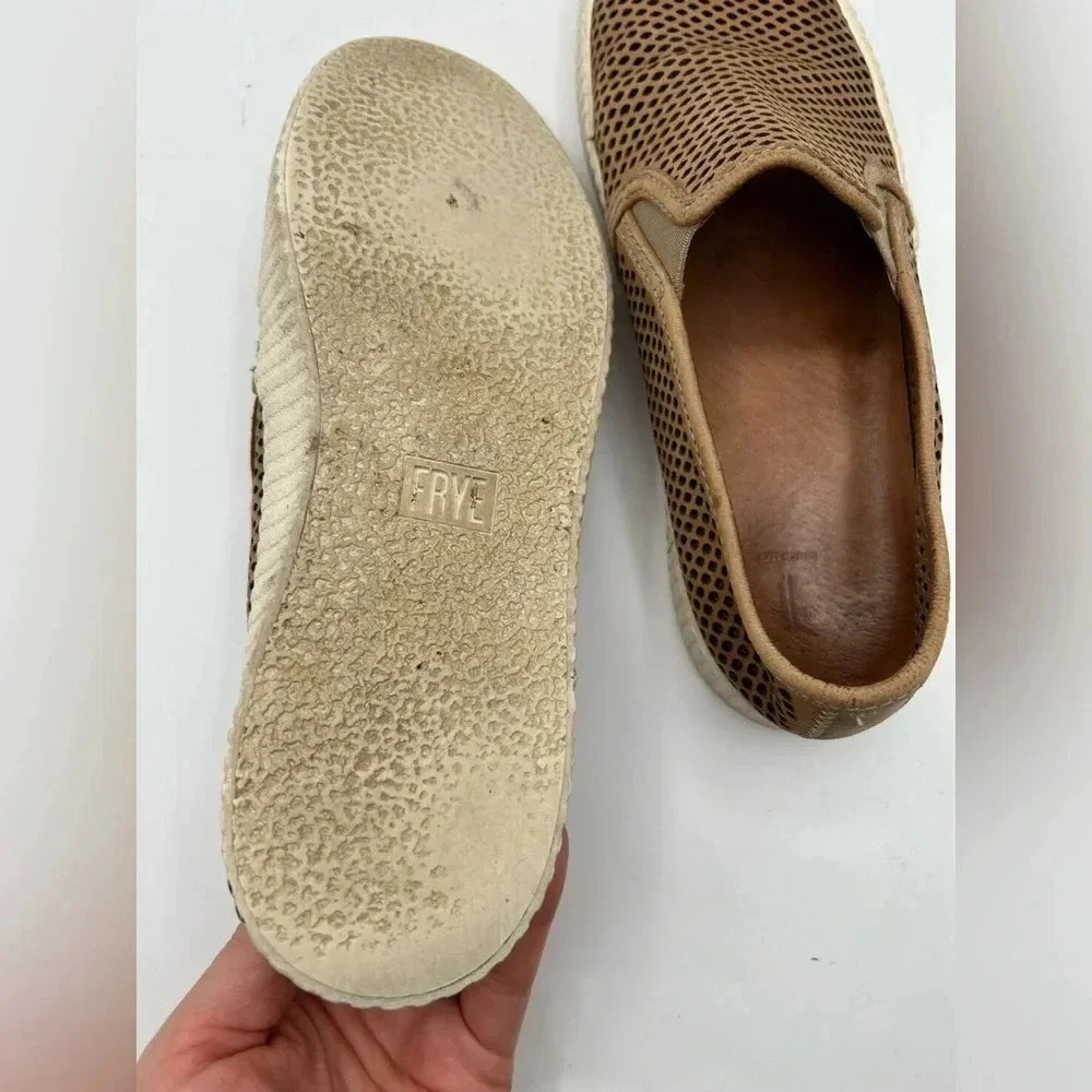 Frye Shoes | Frye Camille Perforated Slip On Sneakers Size 7| Color: Tan - Picture 8 of 8